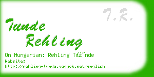 tunde rehling business card